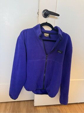 L.L. Bean Purple Full-Zip Puffer Fleece Jacket